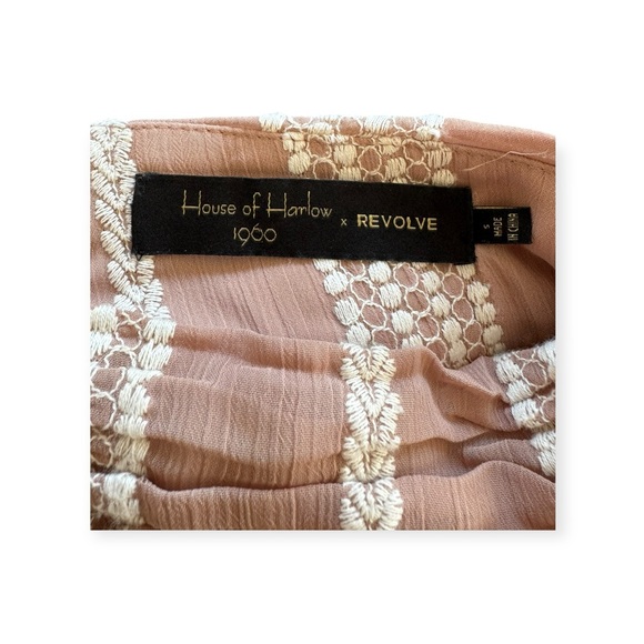 House of Harlow 1960 Striped Mini Dress in Tan and White - Picture 12 of 12